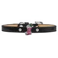 Mirage Pet Products Holiday Charm Dog CollarBlack Ice Cream Pink Stocking Size 14 685-06 STPK14